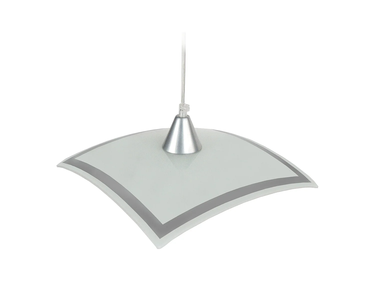 Suspension TOSEL ,verre,Blanc   , H 60xD30xP30cm