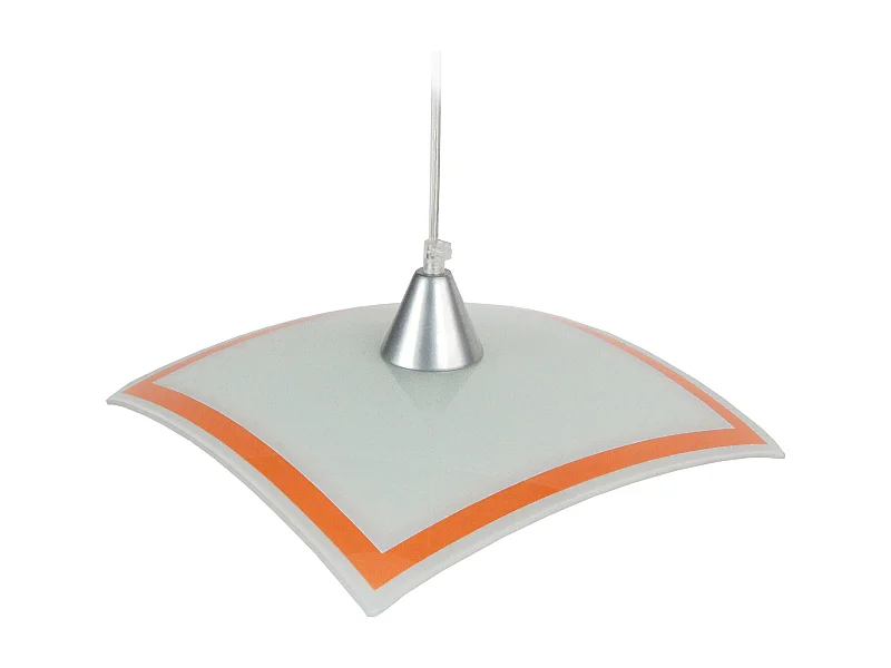 Suspensión  TOSEL ,vidrio,Blanco  ,A 60xD30x P 30cm