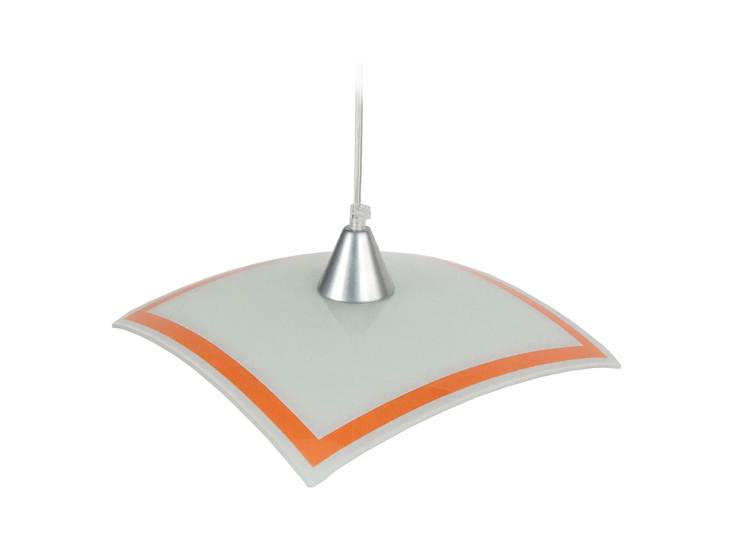 Suspension TOSEL ,verre,Blanc   ,H 60xD30x P 30cm