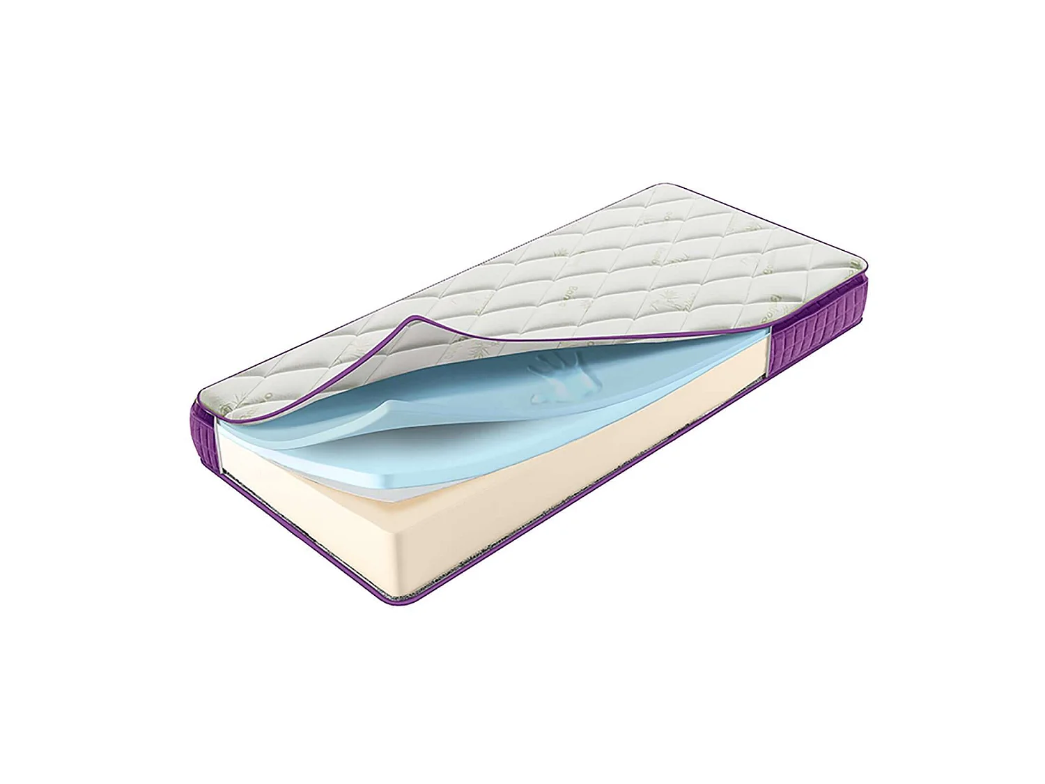 Matelas Régence 90 x 190 cm - Accueil mémoire de forme - 20 cm d'épaisseur