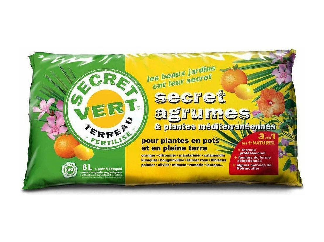 Blumenerde für Zitrusgewächse und Mittelmeerpflanzen (3er-Pack)