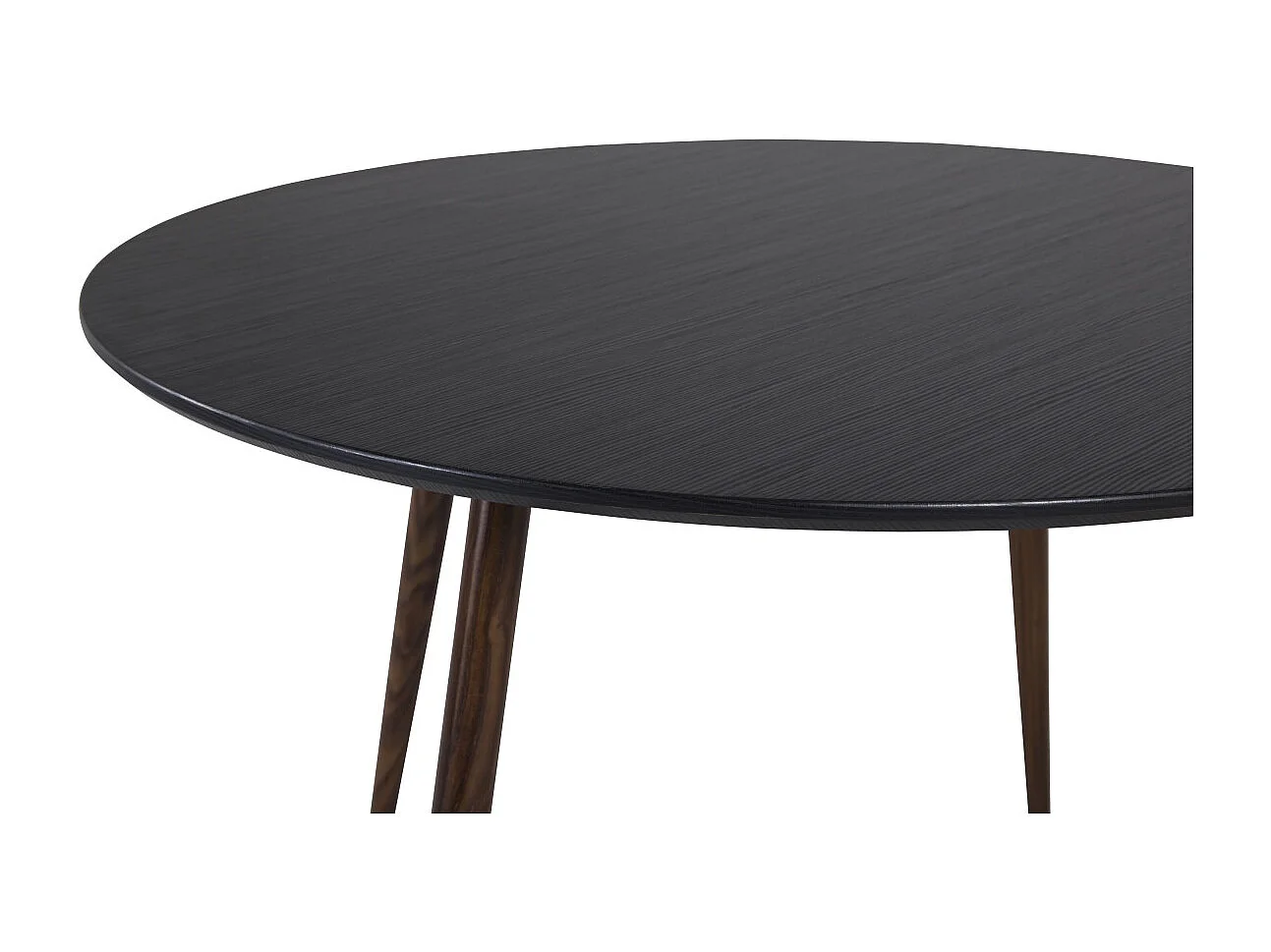 Table à Manger Ronde "Plaza" 100cm Noir