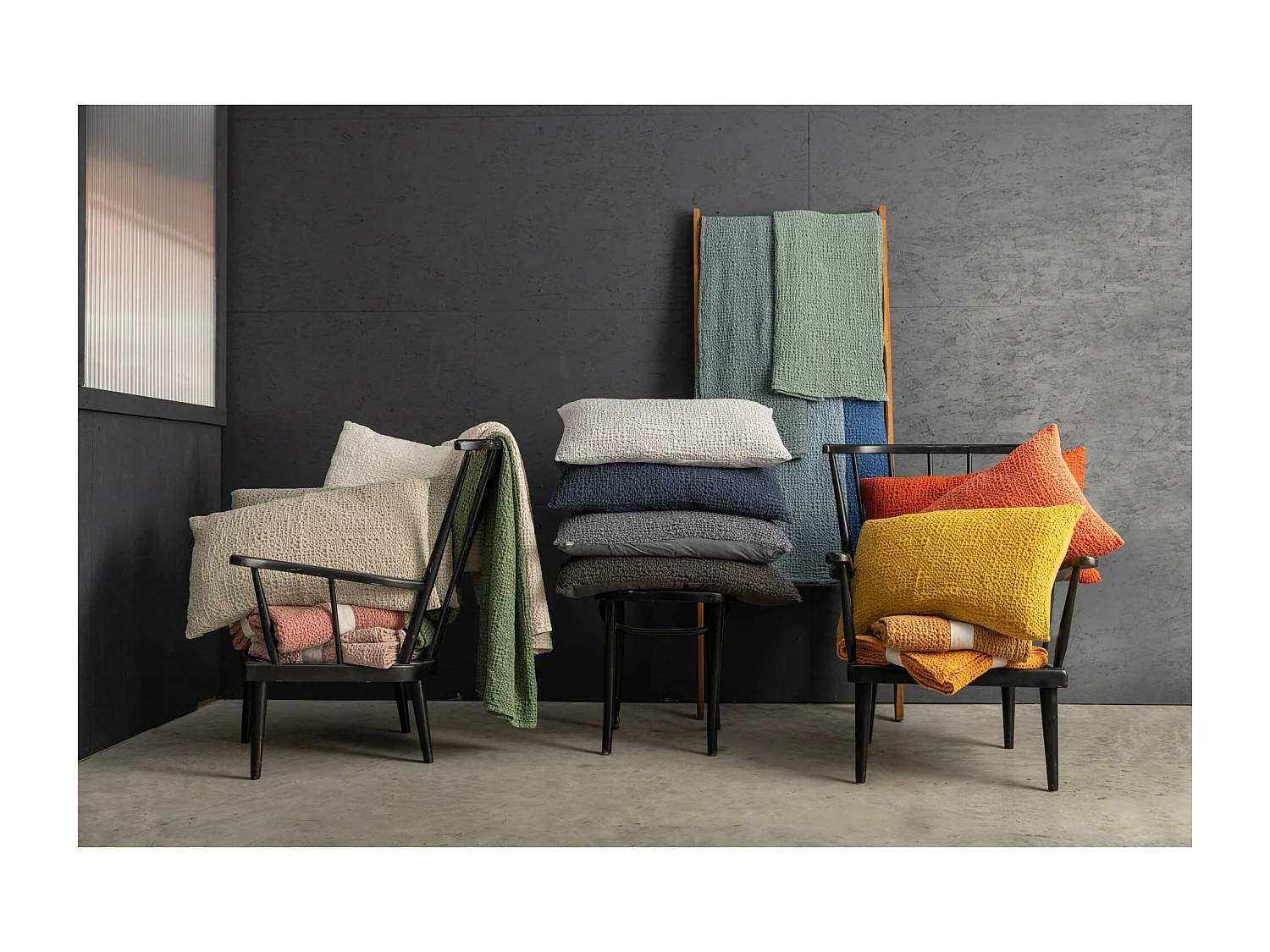 Plaid en coton Tana 200 x 140 cm Lin