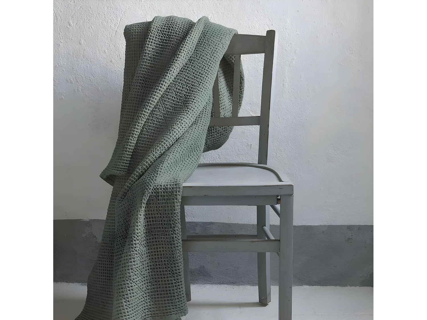 Manta Maia Verde cinzento 140 x 200 cm