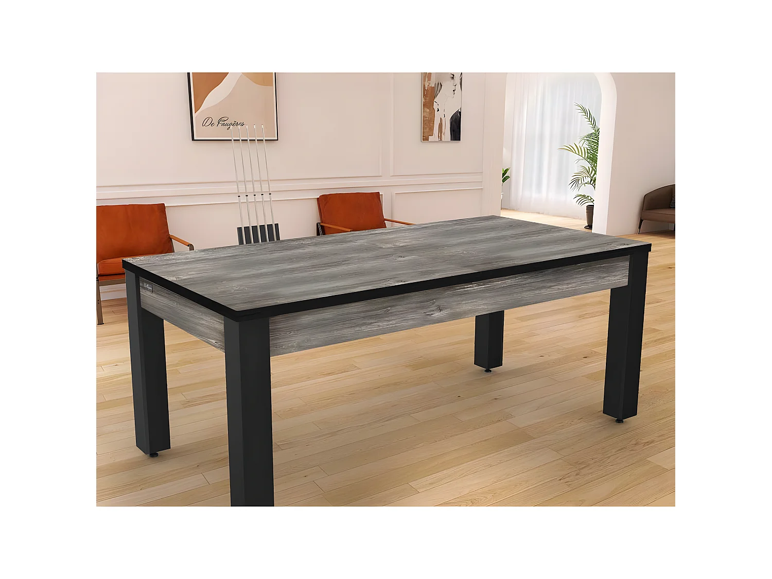 Plateau Dinatoire Réversible "Ping Pong" 213cm Gris