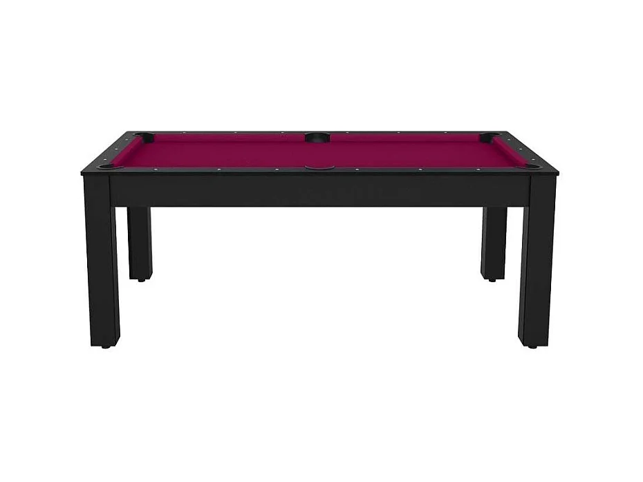 Table de Billard Convertible "Oregon" 213cm Noir & Prune