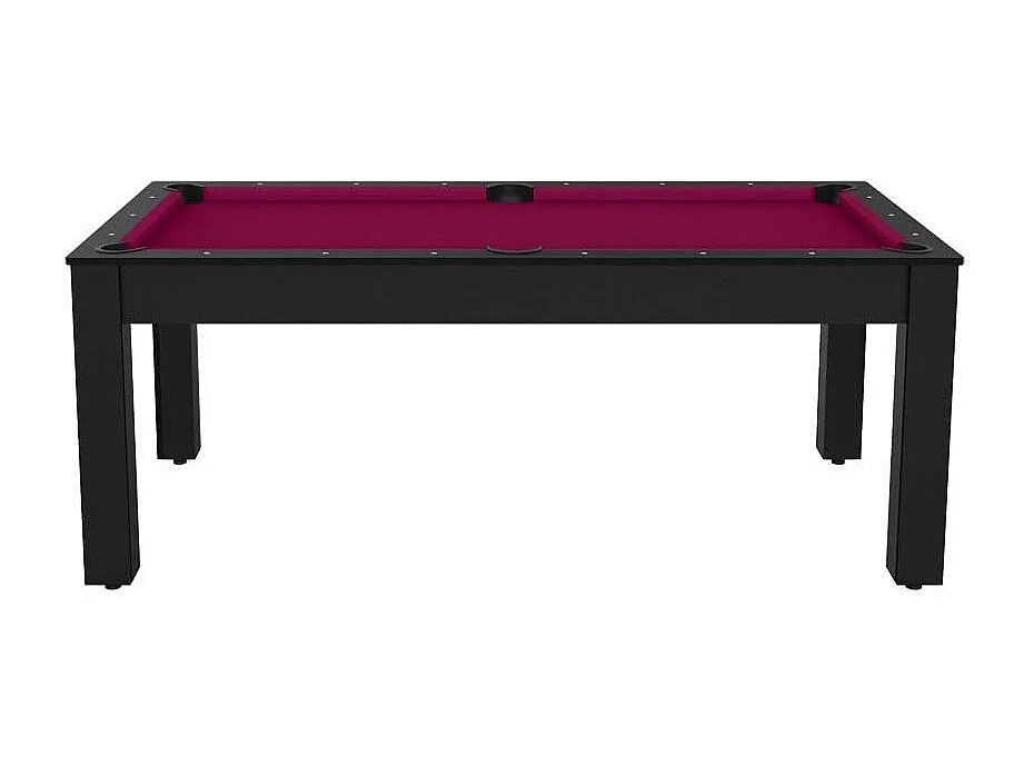 Table de Billard Convertible "Oregon" 213cm Noir & Prune