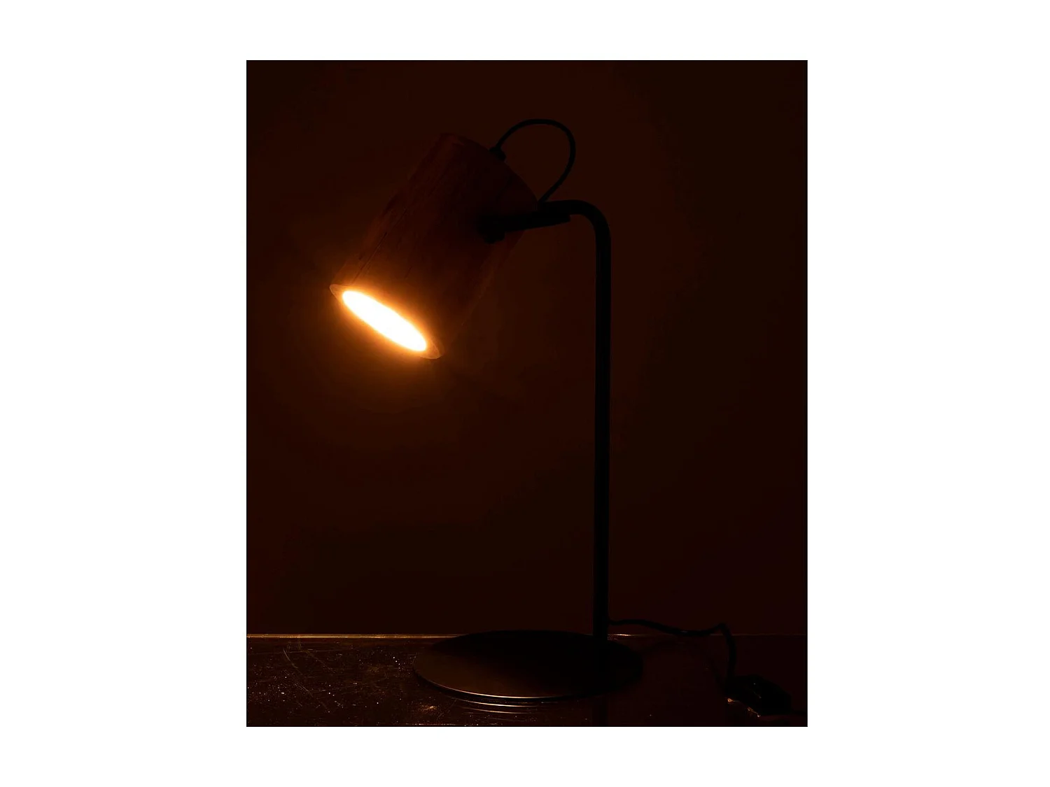 Lampe de Bureau en Bois "Silas" 43cm Naturel