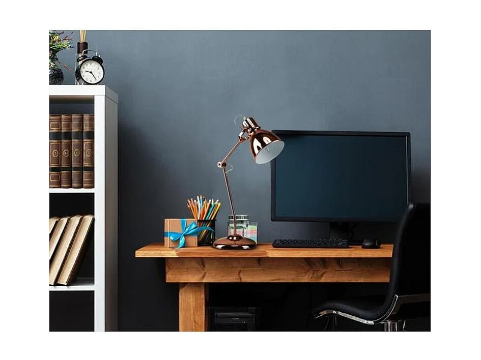 Lampe de Bureau Design "Wibaux" 45cm Cuivre