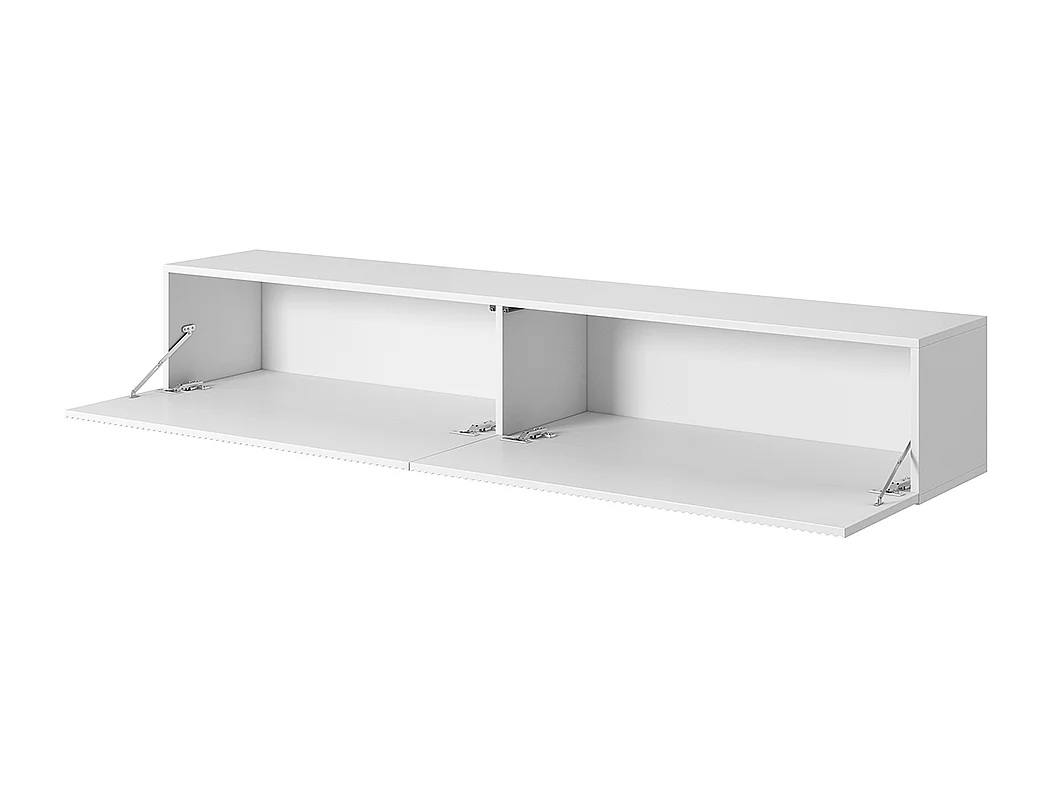 TV-Lowboard stehend Weiß, mit gefräster Front, 175 cm breit - Veldio