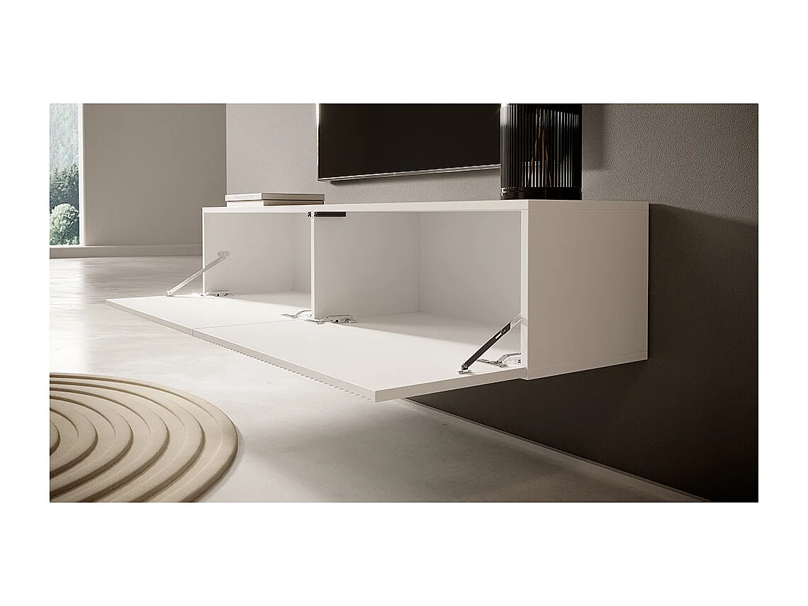 Mobile TV - 140 cm - con le stecche, bianco - Veldio