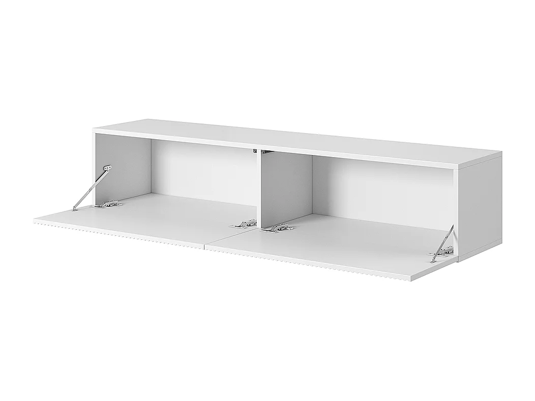 140 cm witte tv-kast met gefreesd front - VELDIO