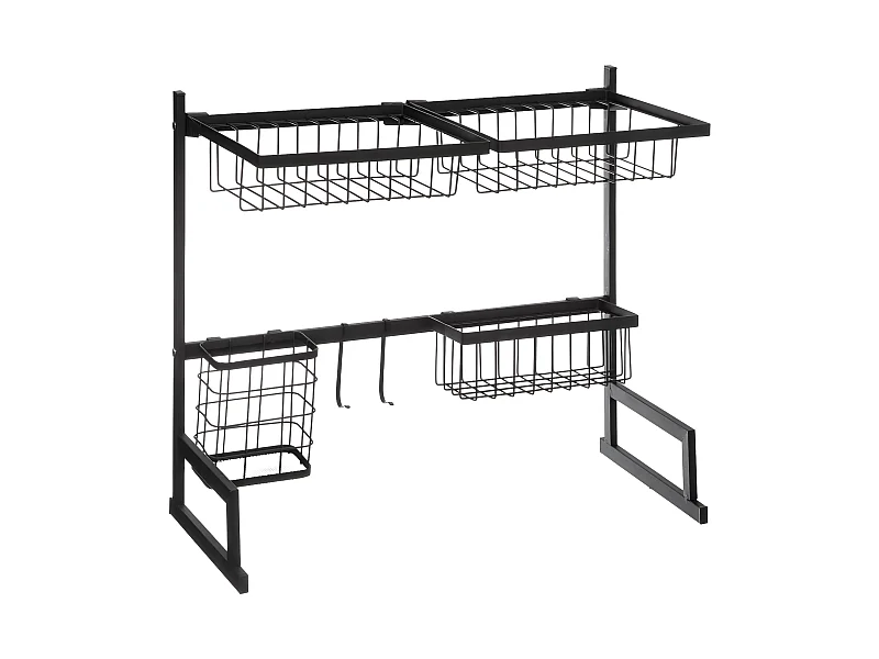 Organisateur d'Évier "Blackmétal" 58cm Noir