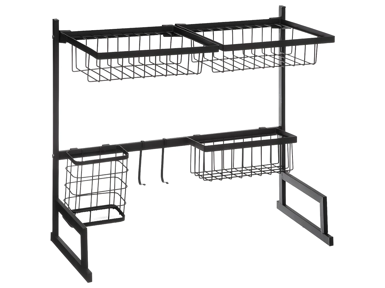 Organisateur d'Évier "Blackmétal" 58cm Noir