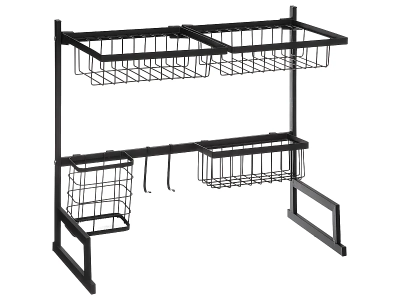 Organisateur d'Évier "Blackmétal" 58cm Noir