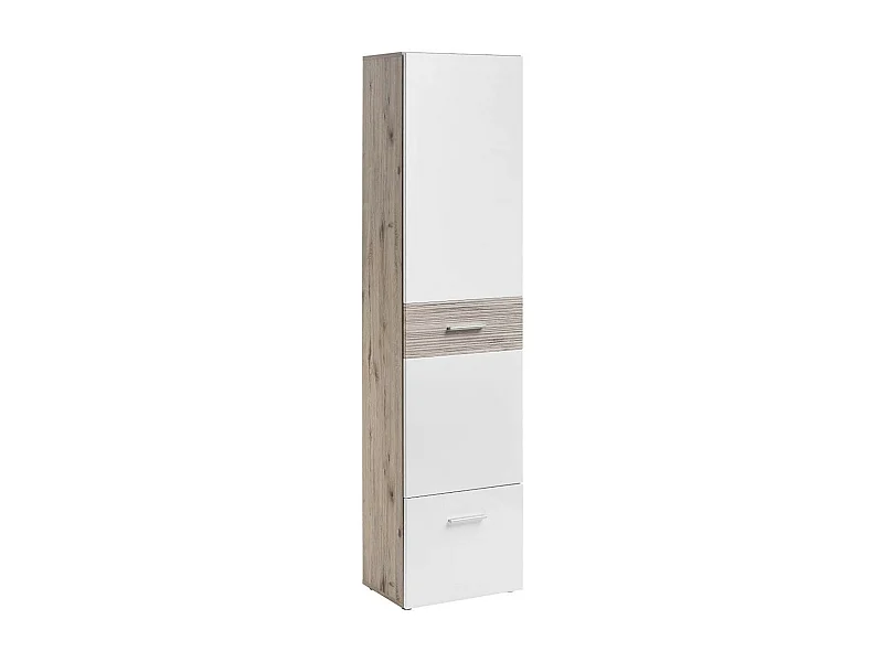 Colonne 1 Porte "Gustavo" 200cm Naturel & Blanc
