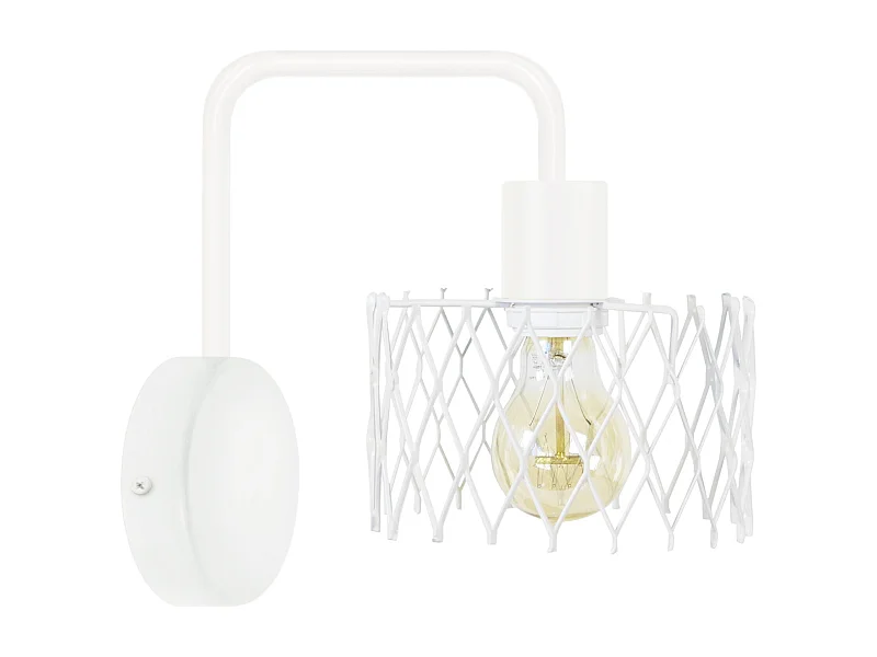 Aplique TOSEL ASTER metal braço branco D16 x  H22  cm