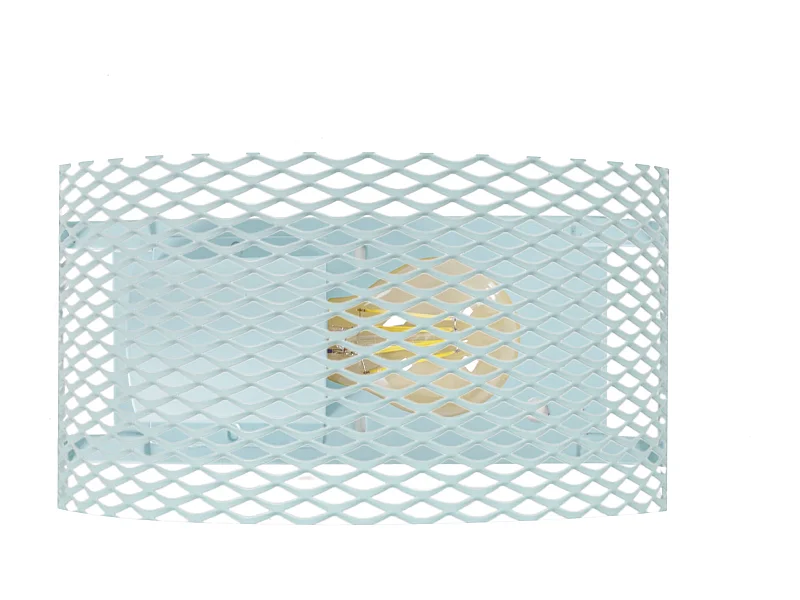 Aplique TOSEL ADONIS metal meio cilindro azul D25 x  H11  cm