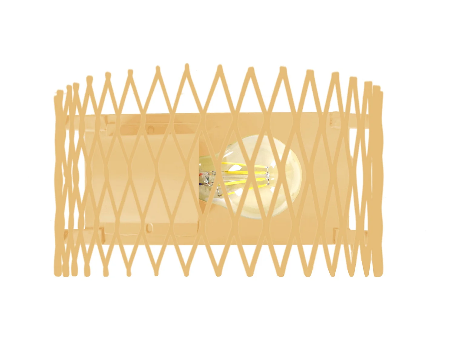 Aplique TOSEL ASTER metal meio cilindro limão D25 x  H11  cm