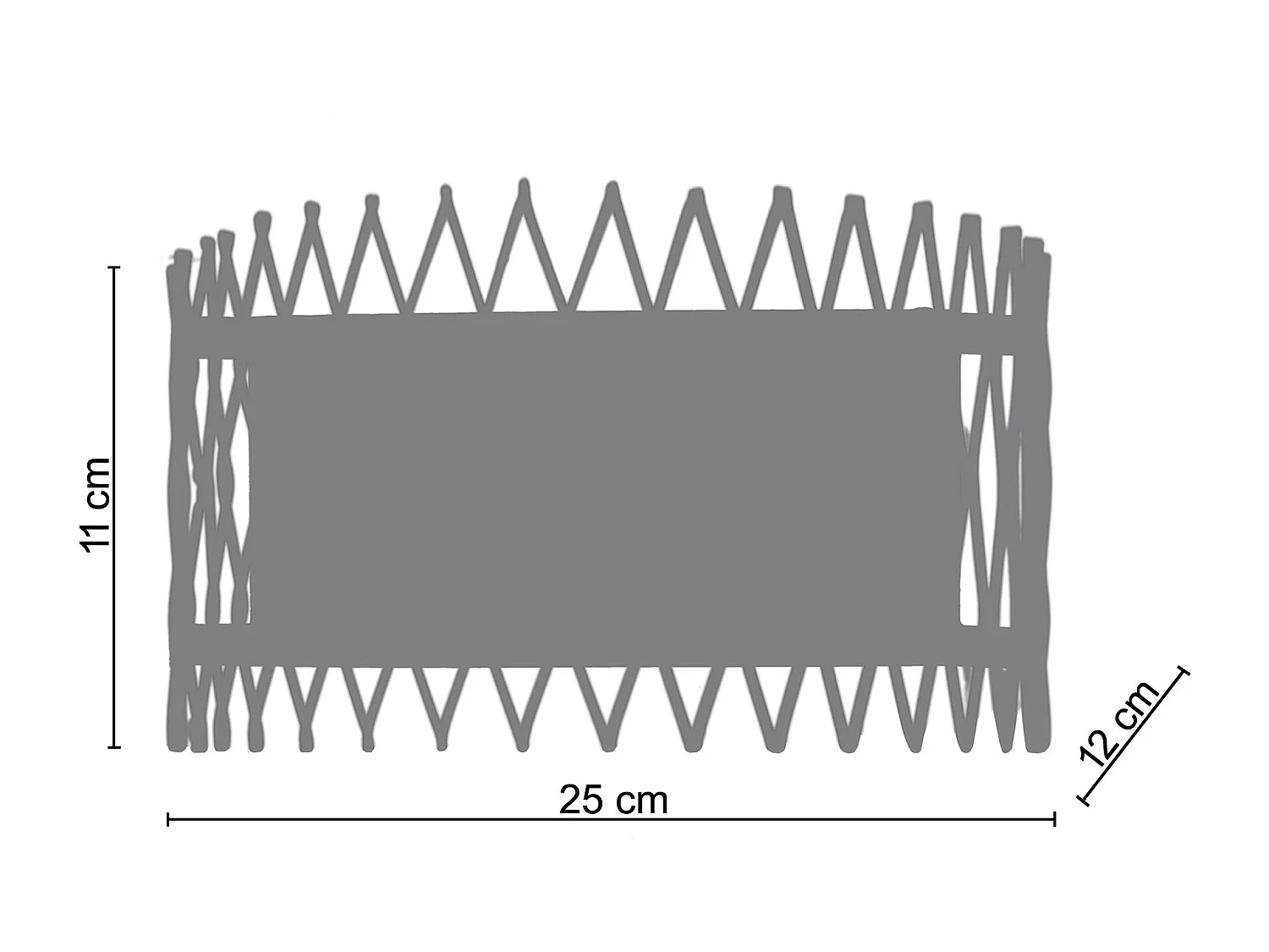 Aplique TOSEL ASTER metal meio cilindro limão D25 x  H11  cm