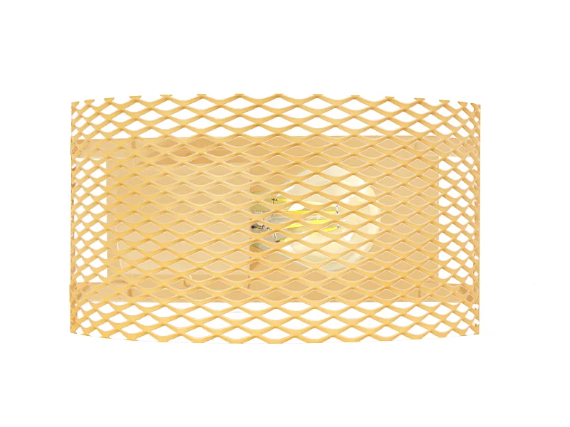 Aplique TOSEL ADONIS metal meio cilindro amarelo D25 x  H11  cm