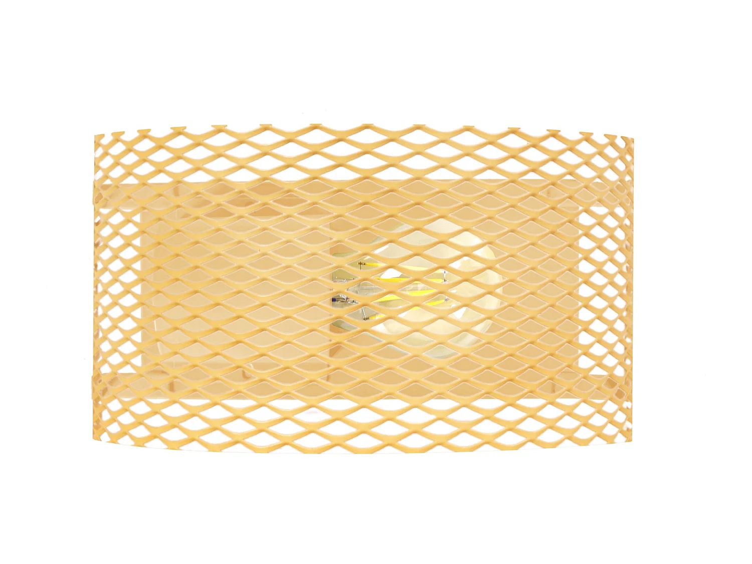 Aplique TOSEL ADONIS metal meio cilindro amarelo D25 x  H11  cm