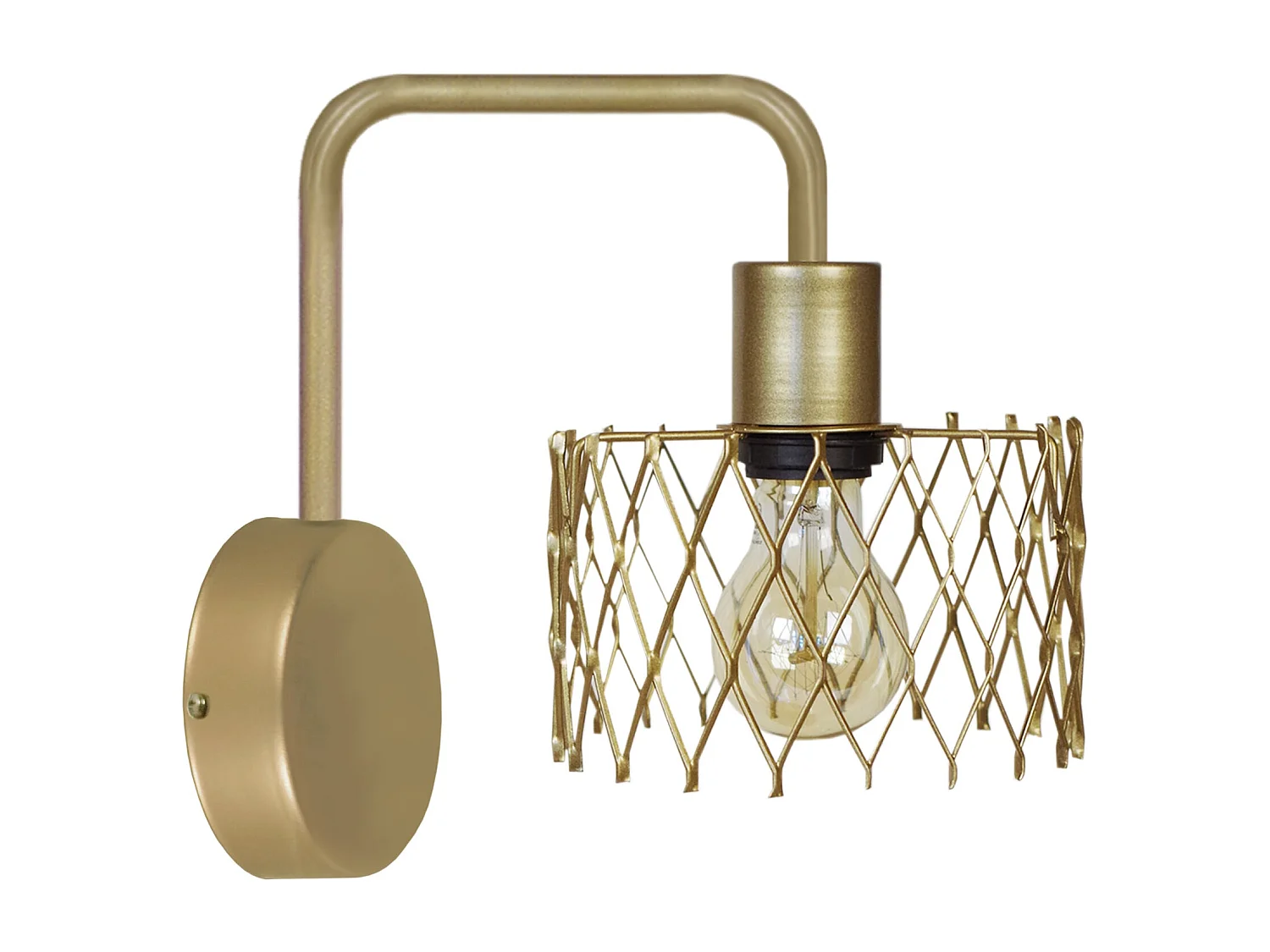 Aplique TOSEL ASTER metal braço Dourado D16 x  H22  cm