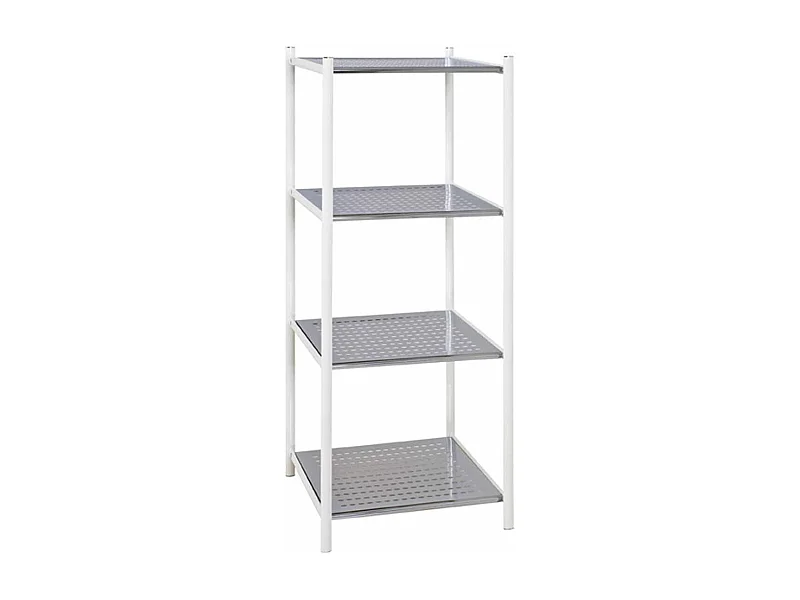 Étagère 4 Niveaux Design "Ethan" 103cm Argent