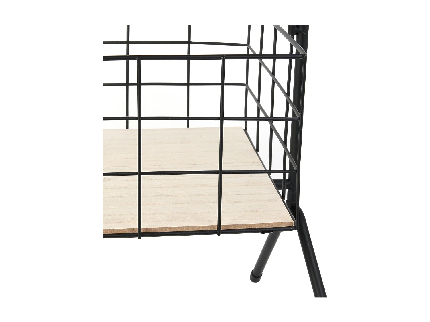 Desserte De Rangement Filaire 2 Paniers H80cm Noir