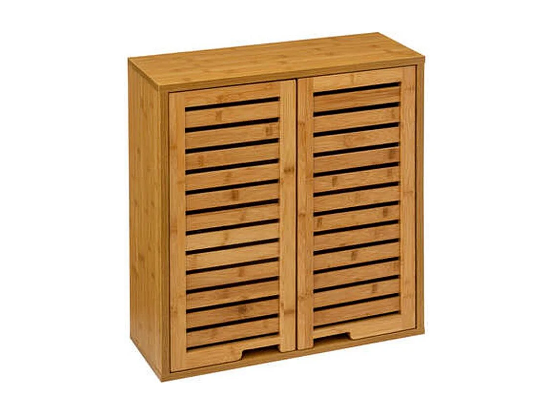 Auxiliar 2 Puertas Sicela Marrón, Bambú, 52x59x20 cm, Moderno y Práctico