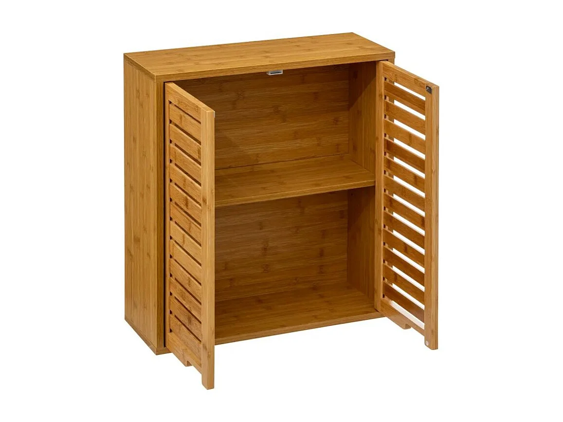 Auxiliar 2 Puertas Sicela Marrón, Bambú, 52x59x20 cm, Moderno y Práctico