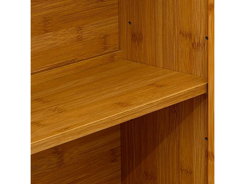 Auxiliar 2 Puertas Sicela Marrón, Bambú, 52x59x20 cm, Moderno y Práctico