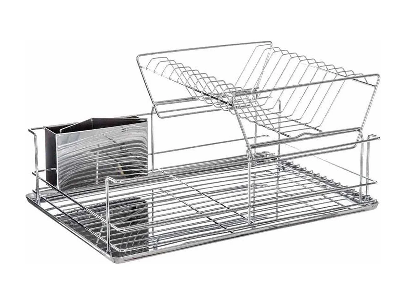 Égouttoir 2 Niveaux "Inox" 47cm Argent