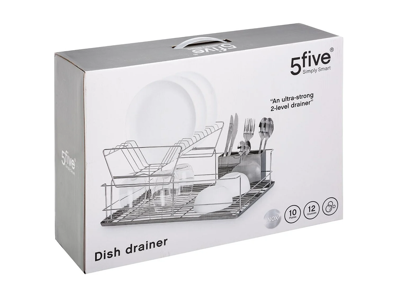 Égouttoir 2 Niveaux "Inox" 47cm Argent