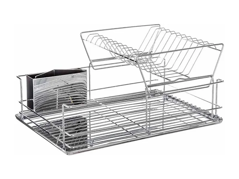 Égouttoir 2 Niveaux "Inox" 47cm Argent