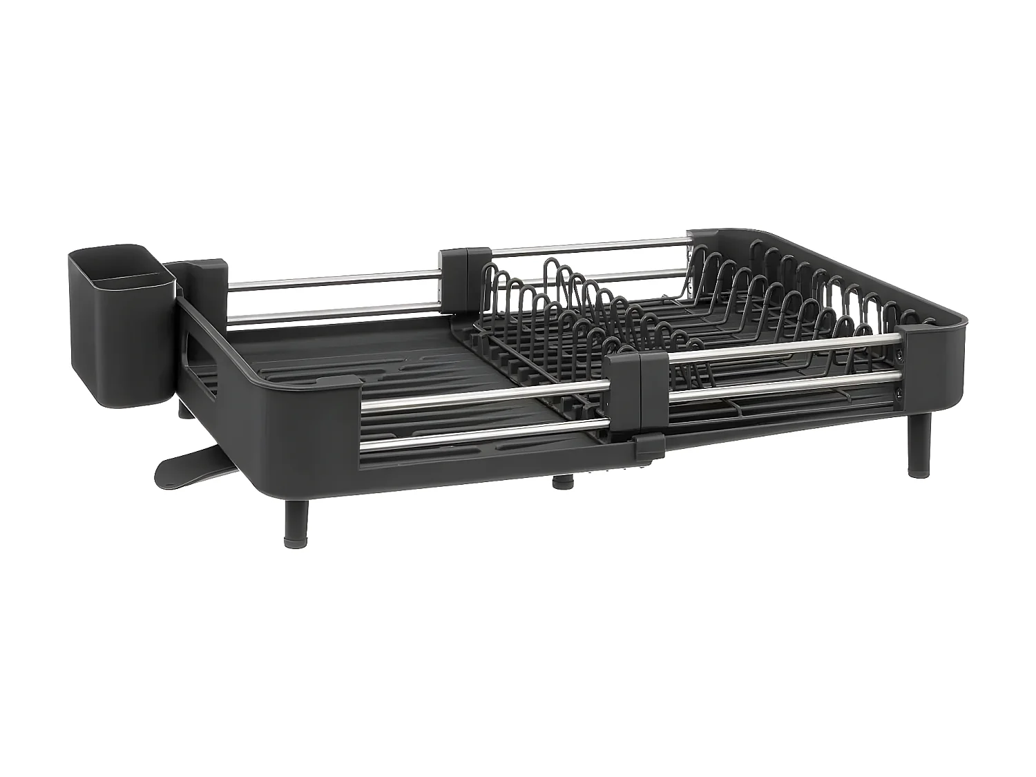 Égouttoir Extensible avec Plateau "Etira" 50cm Gris