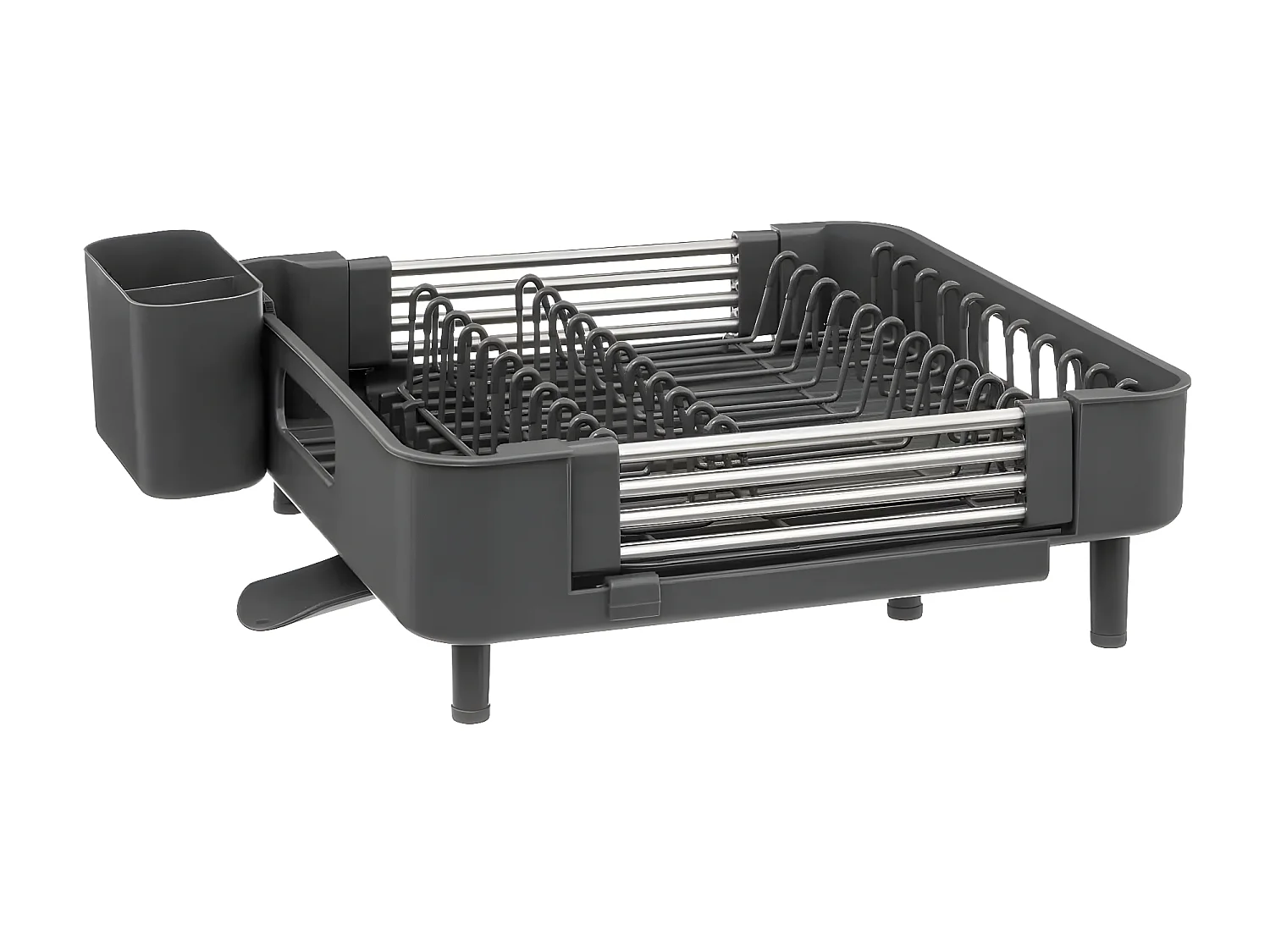 Égouttoir Extensible avec Plateau "Etira" 50cm Gris