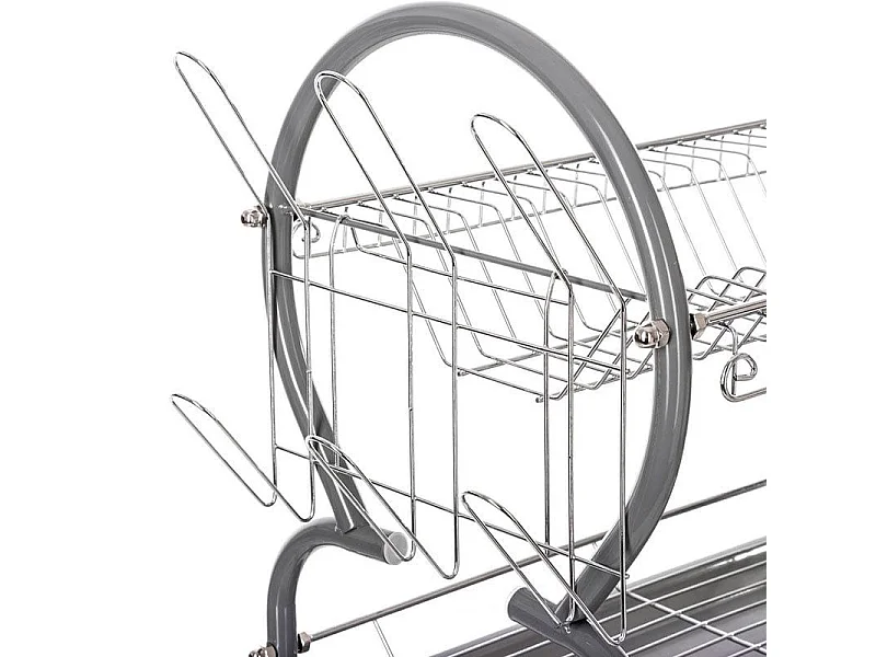 Egouttoir de Cuisine en Métal "Loft" 43cm Argent