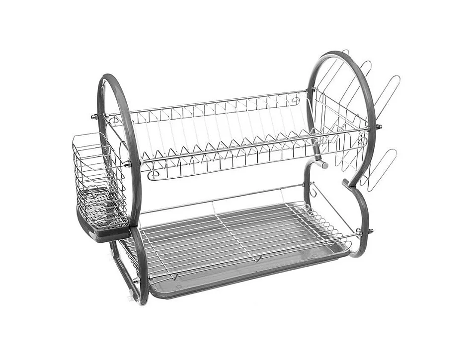 Egouttoir de Cuisine en Métal "Loft" 43cm Argent