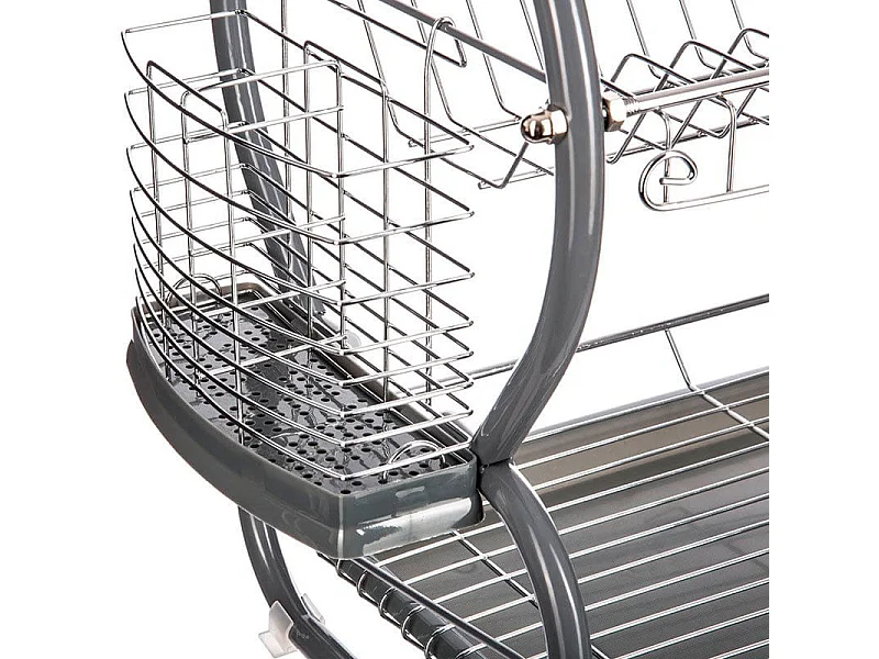 Egouttoir de Cuisine en Métal "Loft" 43cm Argent