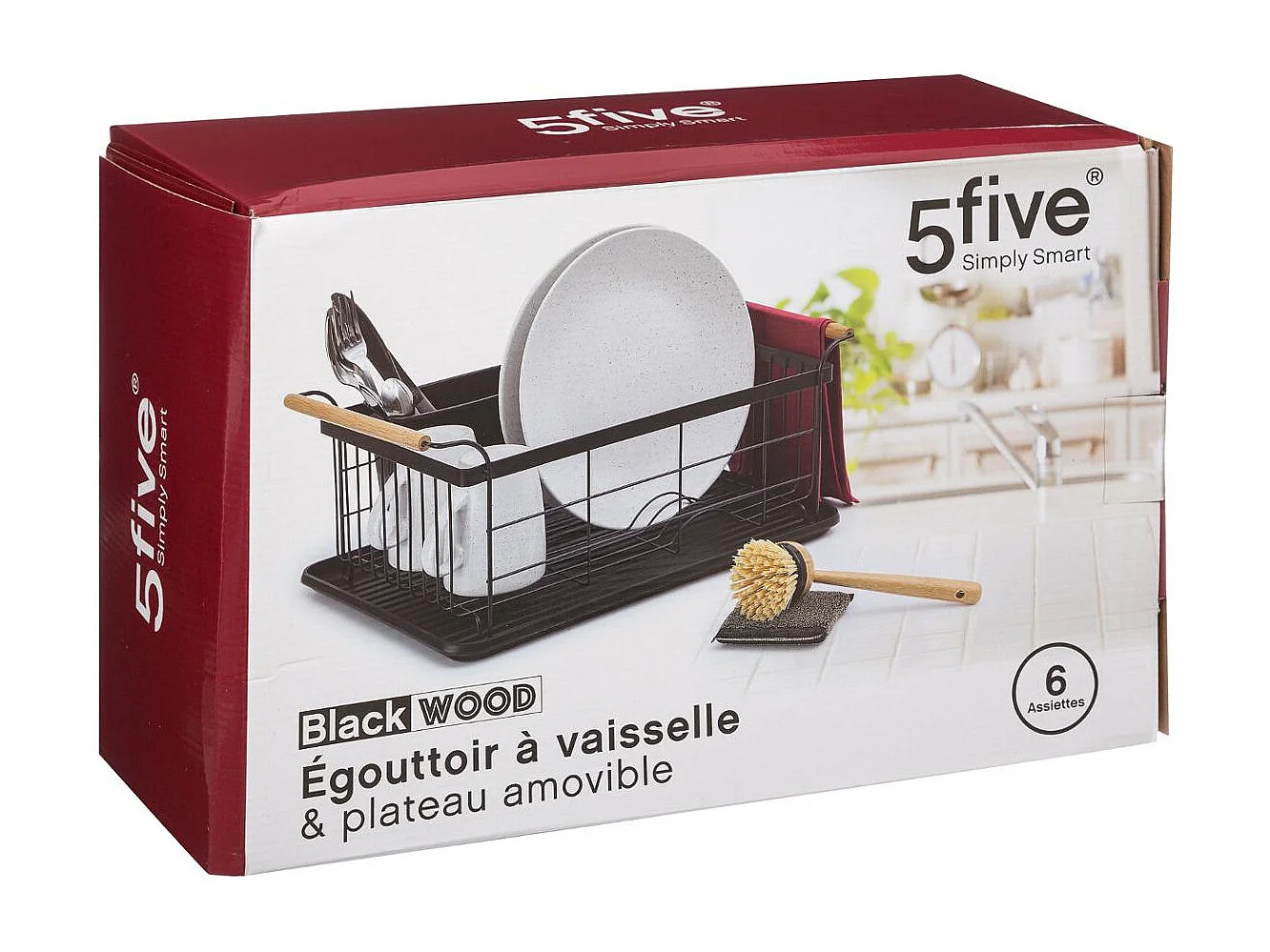 Égouttoir Design "Blackwood" 46cm Noir