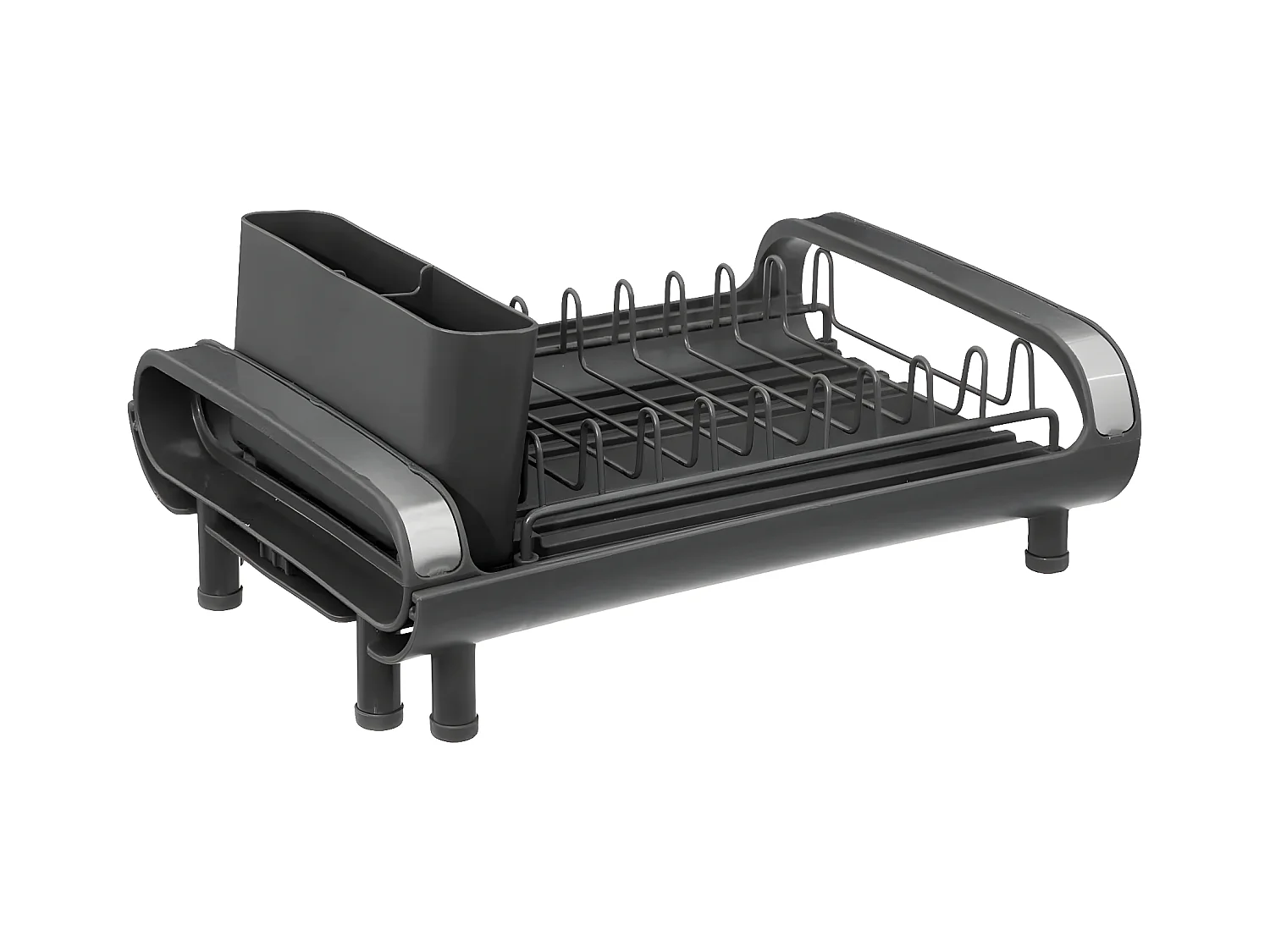 Égouttoir Extensible avec Plateau "Etira" 49cm Gris
