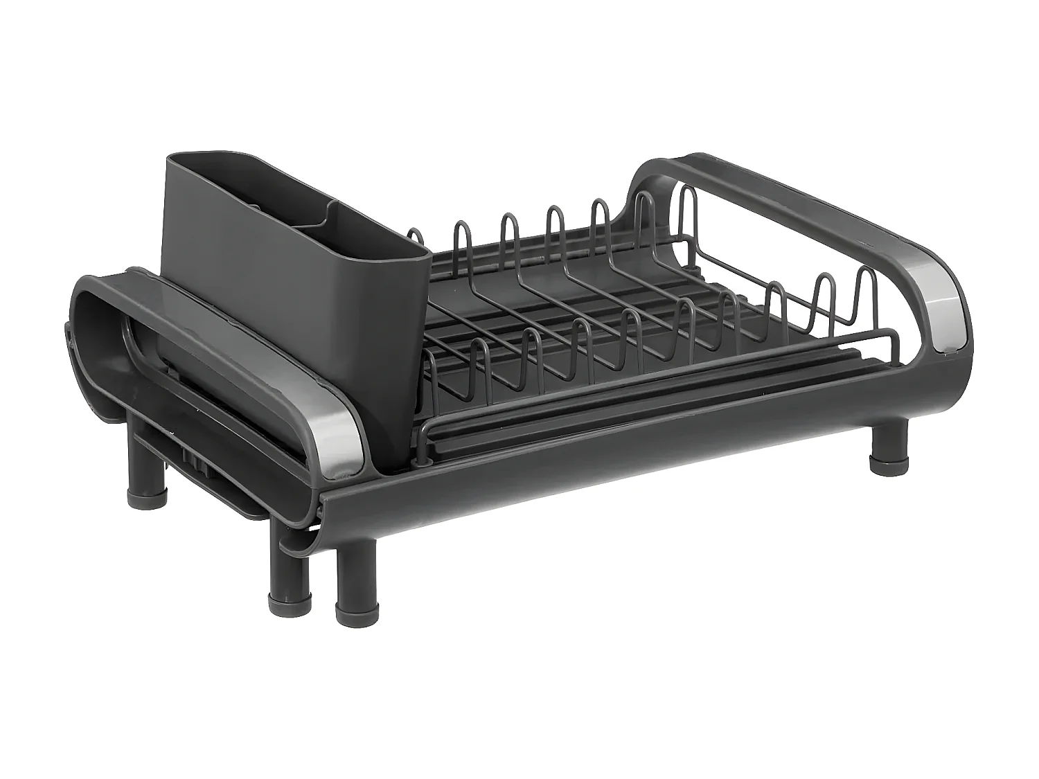 Égouttoir Extensible avec Plateau "Etira" 49cm Gris