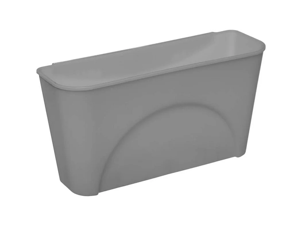 Escurridor de platos metálico con soporte para cubiertos gris 13x36,5x32,5 cm