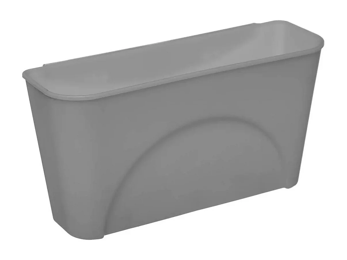 Escurridor de platos metálico con soporte para cubiertos gris 13x36,5x32,5 cm
