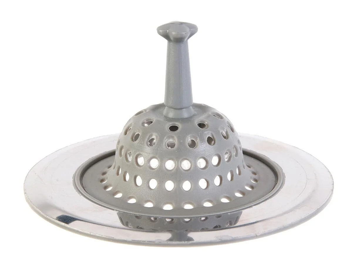 Filtre d'Evier Silicone & Inox "Flexible" 6cm Gris