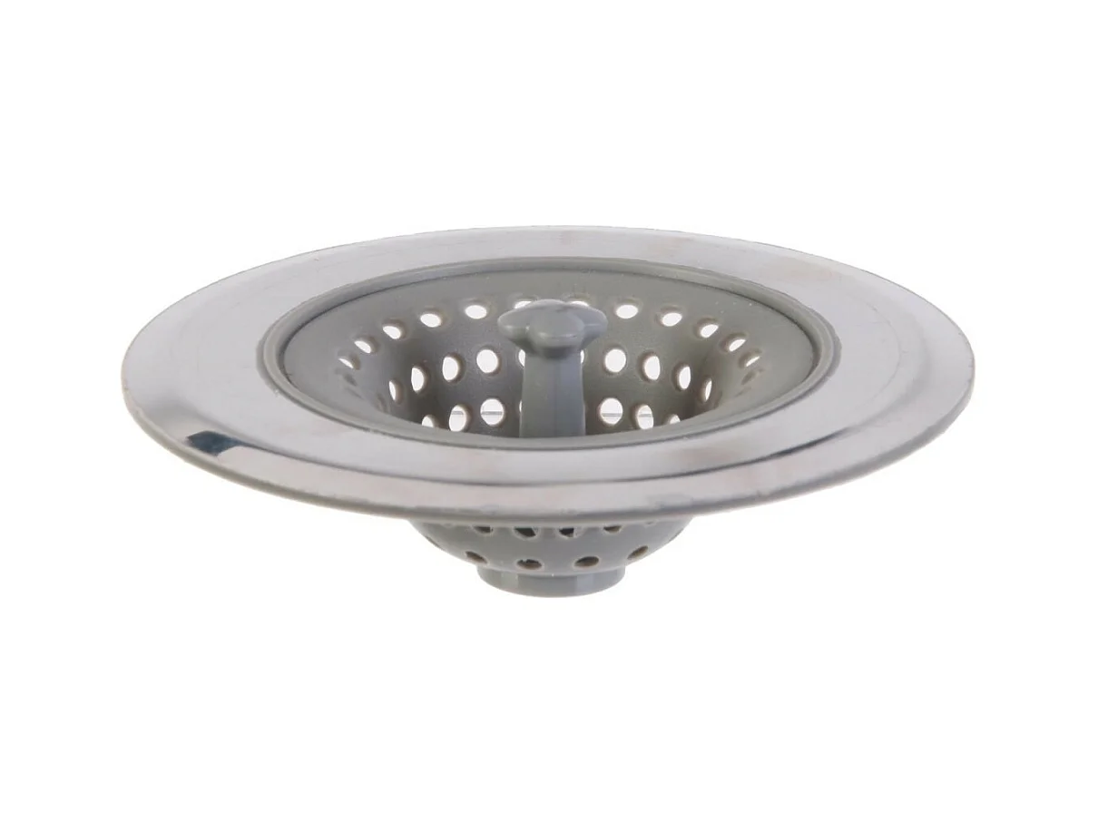 Filtre d'Evier Silicone & Inox "Flexible" 6cm Gris
