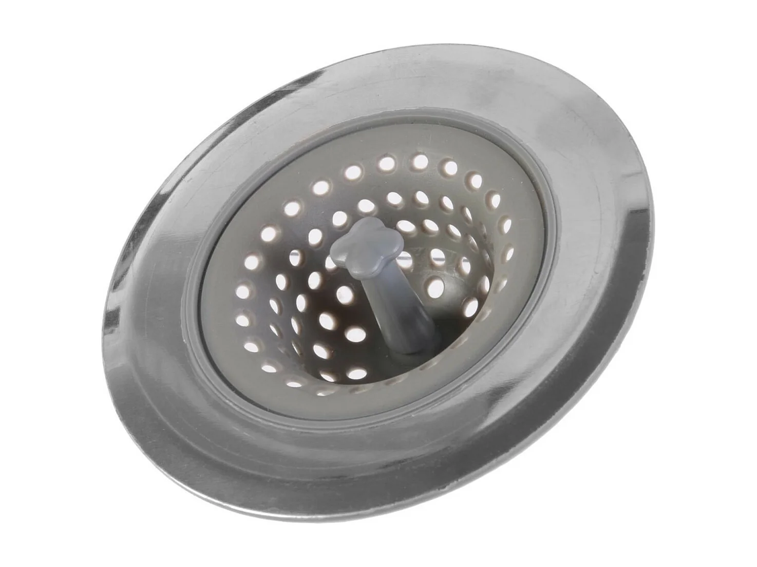 Filtre d'Evier Silicone & Inox "Flexible" 6cm Gris