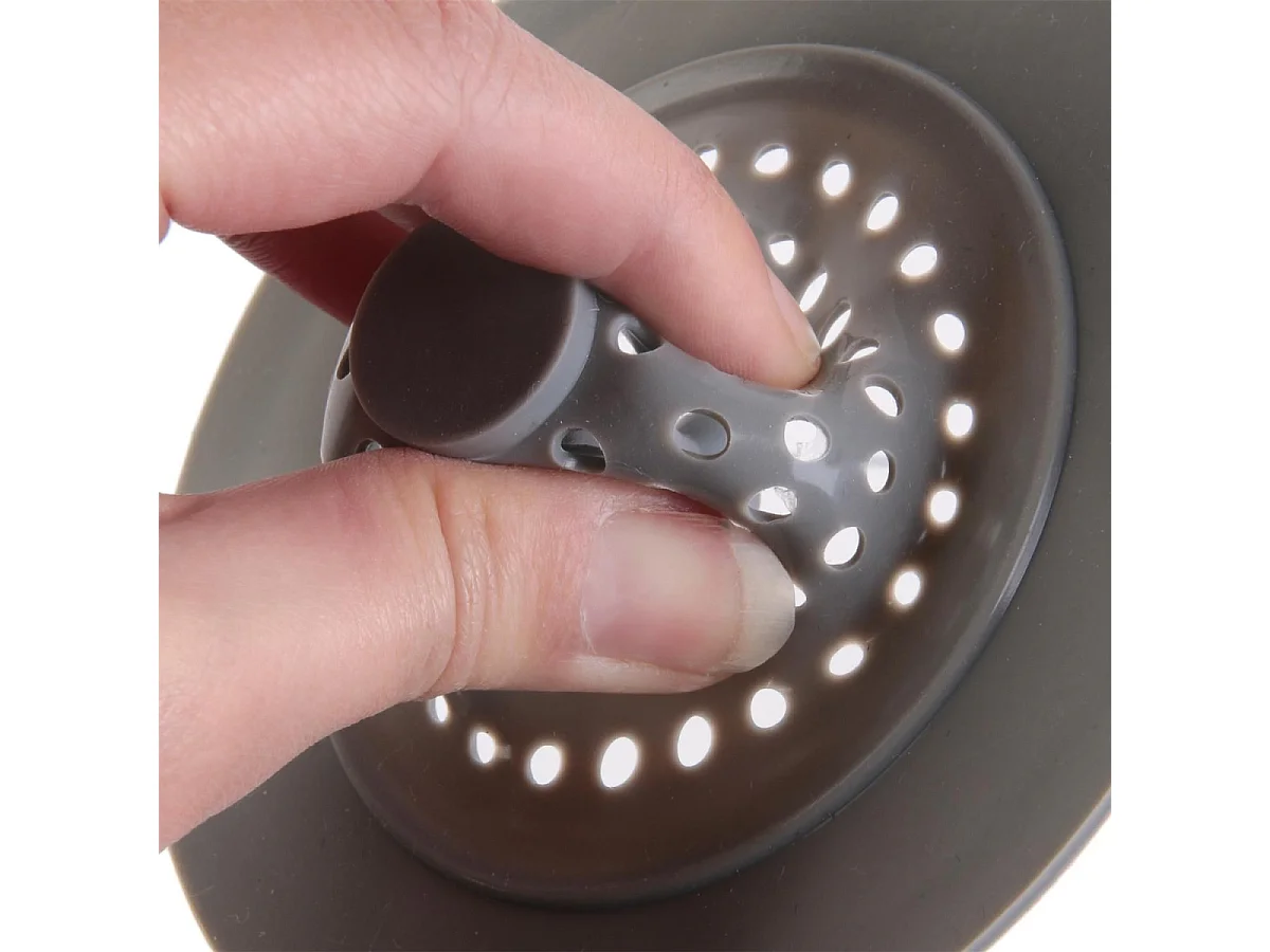 Filtre d'Evier Silicone & Inox "Flexible" 6cm Gris