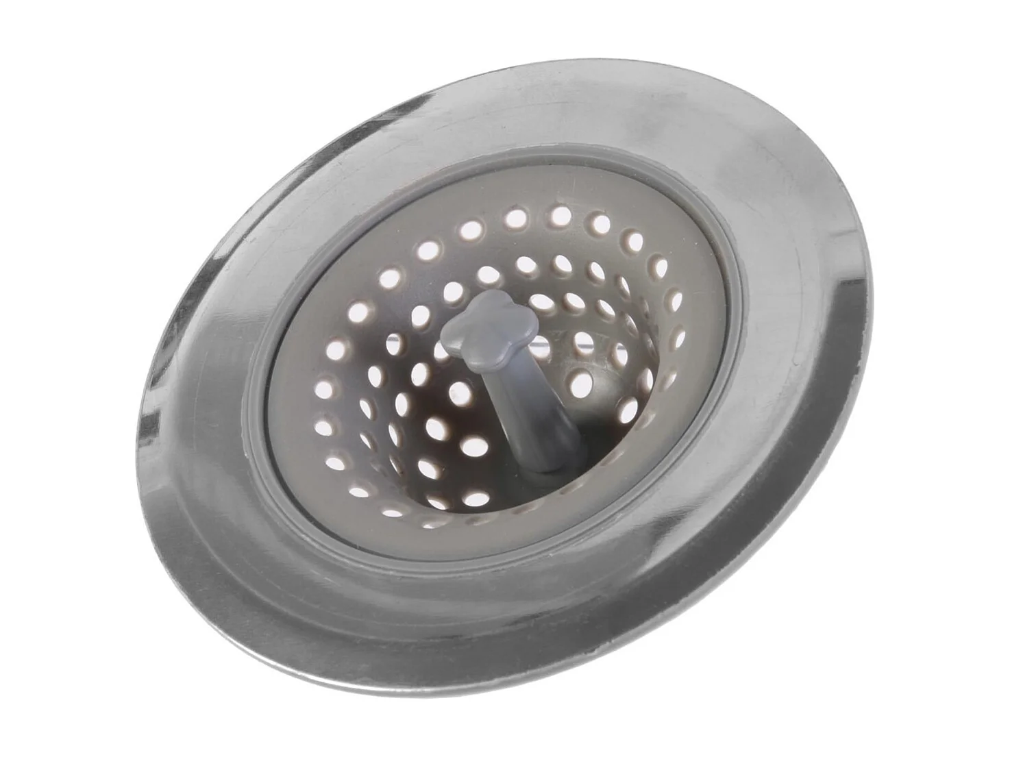 Filtre d'Evier Silicone & Inox "Flexible" 6cm Gris